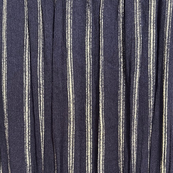 Xhilaration Jumpsuit Jumper Striped Blue White Sz S Pants Off Shoulder Pockets - Picture 5 of 6